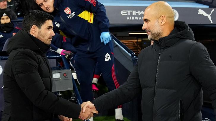 Mikel Arteta and Pep Guardiola